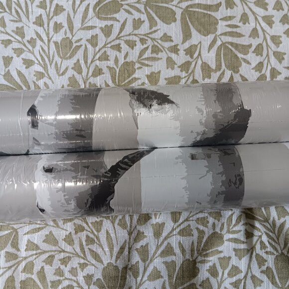 Nwt nuwallpaper birch tree taupe rustic nursery woodland peel stick wallpaper - Picture 2 of 4